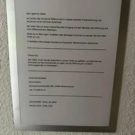 Apartmán Ferien Am Wilhelmshaven